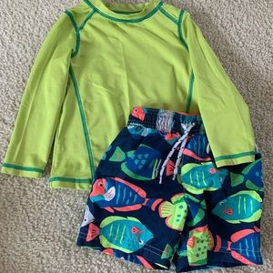 Swim trunks and shirt 2T